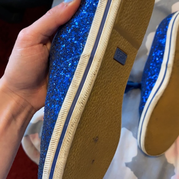Kate Spade Blue Sparkly Sneakers - Picture 4 of 7